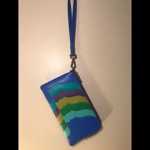 New genuine leather wristlet wallet with faces